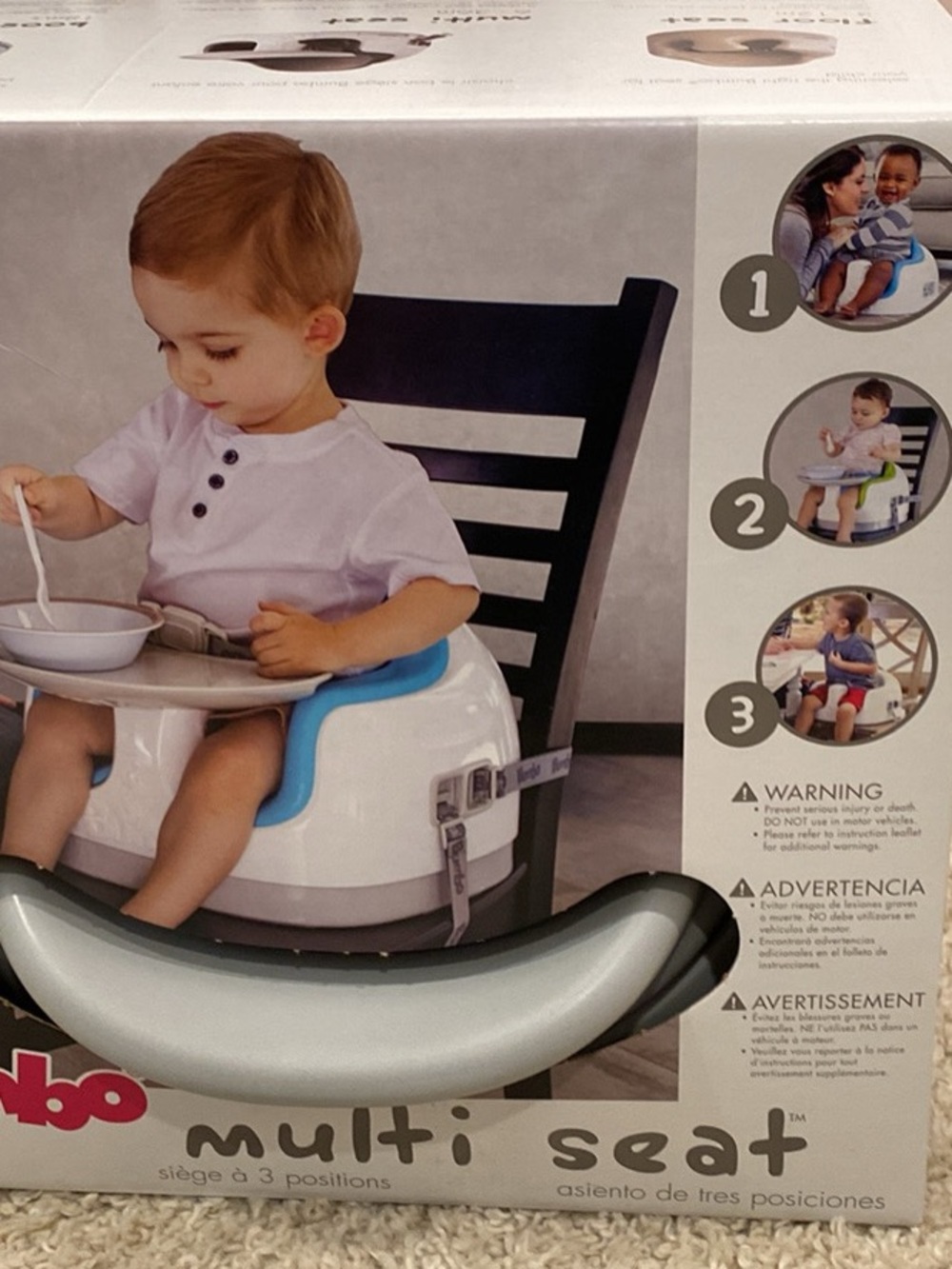 Bumbo Booster Multi Seat Portable Kids Chair Insert and Floor Seat Tray